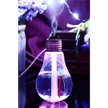 Ampul Şekilli Oda/hava Nemlendirici Buharlı 7 Led Işıklı Gece Lam Renkli