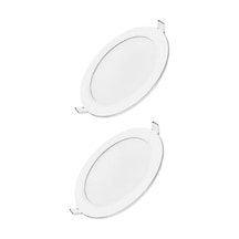 6w Sıva Altı Yuvarlak Slim Led Panel 3200k Sarı Işık 2 Adet Diğer