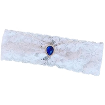 Suntek Moda Kristal Jartiyer Düğün Balo Ücretsiz-boyut-1 Beyaz