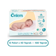 Önlem Yenidoğan Hassas Bakım Islak Havlu Mendil 40x12 480 Yaprak Islak Mendil