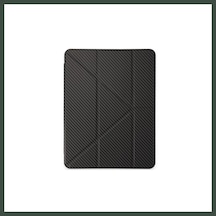Bezos İpad Pro 13 2024 Kılıf Color Karbon Tablet Kılıfı - Koyu Gri Nhr