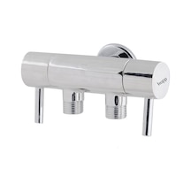 Kupp Çift Çıkışlı Taharet Musluğu Banyo Ara Musluk Gri