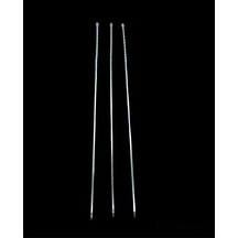 Burgulu Kuşbaşı Şişi - Metal - Kalın Kare - 50 Cm Gümüş