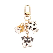 Sevimli Köpekler Metal Charm Anahtarlık Çok Renkli Çok Renkli