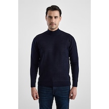Süvari Lacivert Regular Yarım Balıkçı Yaka Kazak Tr2013700500-m09