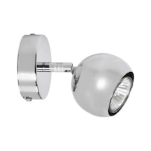 Krom Spot Tekli Küre Os Ram Led Gün Işığı Ampullü Hareketli Duvar Aplik Siyah