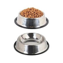 Metal Kedi Ve Köpek Mama Ve Su Kabı Paslanmaz Çelik Kaymaz Tabanlı
