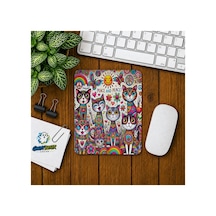 Kediler Baskılı Oyuncu Mousepad 0118