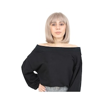 Kısa Küt Perçemli Fiber Sentetik Peruk / Küllü Bebek Sarı - Uxfo-739729 Renkli