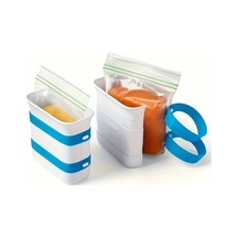 Brightnova Faridabio 2pcs Yığınlanabilir Dondurucu Gıda Blok Yapıcı Tepsiler Yemek Hazırlama Çorba Sos İçin