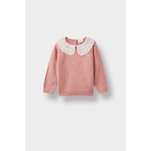 Defacto Kız Bebek Büyük Yaka Kazak F2437a525wnpn429 Pembe