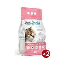 Benty Sandy Bebek Pudra Kokulu İnce Topaklaşan Bentonit Kedi Kumu 2 x 10 L