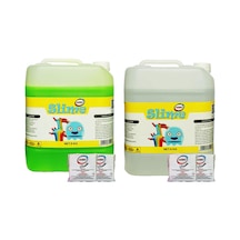 Akbel Zıp Zıp Şaka Hamuru 2 Renk Şeffaf 5 Kg + Yeşil 5 Kg+Boraks