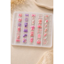 Nail Art Silikon Kalıp 3d Nail Art Desen Kalıbı, Tırnak Süsleme Desen Charm Tırnak Çarm 72