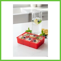 Bezos 6 Hazneli Silikon Buz Kalıbı & Çok Amaçlı Buzluk Ve Dondurucu Organizeri 11x16 Cm Dmc Çok Renkli