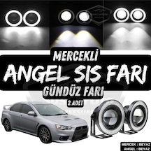Mitsubishi Lancer 2007-2014 Uyumlu Üniversal Mercekli Angel Sis Farı Metal Su Geçirmez 76 Mm Halkalı Gündüz Farı Sis Farı 58099833