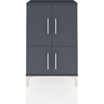 Arges Komodin 2 Raflı 4 Kapaklı 60x30x96 Antrasit-antrasit Antrasit