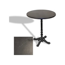 Çipa 1004 Döküm Ayak Yuvarlak Masa Çap 80cm - Werzalit, Wermodin Ve Allzalit Tabla - Grey Marble Çok Renkli