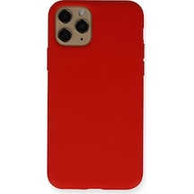 Apple Uyumlu iPhone 11 Pro Kılıf Nano İçi Kadife Silikon - Kırmızı Diğer
