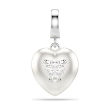 5742960 Swarovski Charm Idyllıa:charm Heart Whıte/rhs Metalik
