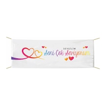 Seni Çok Seviyorum Afiş--pankart 75x300 Cm Tek Ebat