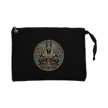 Mısır In Koruyucusu Siyah Clutch Astarlı Cüzdan / El Çantası