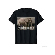 Flood Of Style Address Me Elephant Erkek Kadın Tişörtü %100 Pamuklu Tişört Kısa Kollu Üstler 0126-2 Siyah