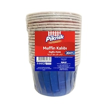 Piknik Renkli Muffin Kalıbı 20'li Yeni .