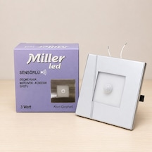 Miller Led Sensörlü Merdiven Ve Koridor Spotu 3w-krom Çerçeveli