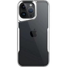 Newface Apple İphone 15 Pro Max Kılıf Boyi Silikon Kapak - Gümüş