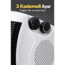 Elektrikli Fanlı Isıtıcı Soğuk Ilık Ve Sıcak Hava Seçenekli