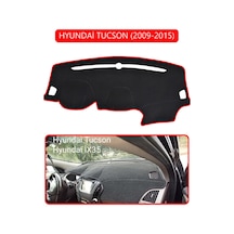 Hyundai Tucson 2009-2015torpido Koruma Halısı Kırmızı Kenar