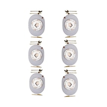 Vos Versa Amerikan Servis 6 Lı Supla Lux Sunum Tabak Altlığ - Oval Gri Vvhm0043-400 - Gri