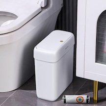 Tr Kapaklı Banyo Çöp Kovası,basın Üst Kapaklı 3 Galon Küçük Çöp Kovası,tuvalet, Ofis, Yatak Odası, Oturma Diğer