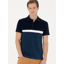Lacivert Slim Fit Polo Yaka T-shirt
