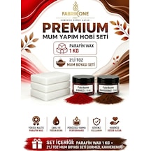 Premium Mum Yapım Hobi Seti - Parafin Wax 1 Kg - 2'li Toz Mum Boyası Seti - Kırmızı, Kahverengi Bkfabpw1kg2kkh Karışık