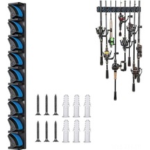 Ximistore9 Duvarlı Olta Tutucu, Ev/depo İçin Çok Amaçlı Olta Saklama Ve Gösterim Aracı, Sağlam Montajlı Olta Stantı