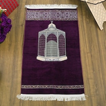 Makam-ı İbrahim Lüks Şönil Seccade Mor 70x126cm 240 Gr Çok Renkli