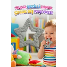 Yıldız Şekilli Esnek Bpa İçermeyen Kabartılı Pastel Renkli Oyuncak Bebek Diş Kaşıyıcısı Mint
