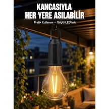 Taşınabilir Şarjlı Led Ampul Askılı Lamba Kamp Bahçe Lambası Çok Renkli 37147409