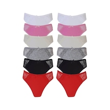 Tutku 12 'Li Firuze Dantelli Bayan Elastan Bikini Külot Kombin (555267115) Çok Renkli