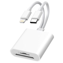 6083 Type-c Lightning Kart Okuyucu Micro Sd Tf Hafıza Kart Adaptörü Çevirici Çoklayıcı Sdhc