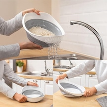 Katlanabilir Pratik Pirinç, Mercimek Süzgeci Yer Kaplamayan Katlanır Süzgeç Geniş Ve Kullanışlı Diğer