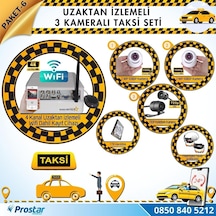 Taksi Kamera Seti 6 Uzaktan İzlemeli 3 Kameralı Wifi 1 Tb Harddi