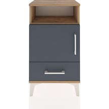 Arges Komodin 3 Raflı Tek Kapaklı 44x30x80 Çam-antrasit Atlas Çam