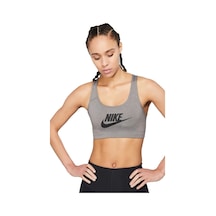 Nike Training Futura Swoosh Medium Support Sports Bra Kadın Spor Büstiyer Bra Gri Gri