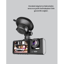 Araç Kamerası Üç Kameralı Full Hd 1080p Ön Hd İç Arka