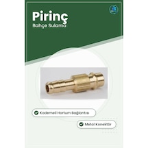 Pirinç Hortum Ucu Bahçe Sulama Bağlantı Parçası Su Hattı İçin Met 1
