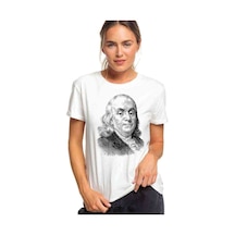 Benjamin Baskılı Beyaz Kadın Tshirt (534305603)
