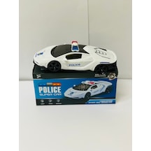Oyuncak Polis Arabası Sesli Işıklı Hareketli Pilli Çarp Dön Araba